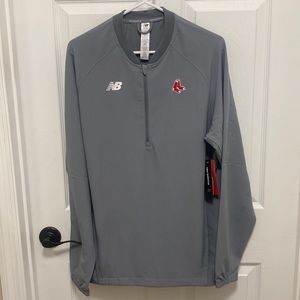 NWT new balance Boston Red Sox half zip long sleeve LS 3000 batting J NWT